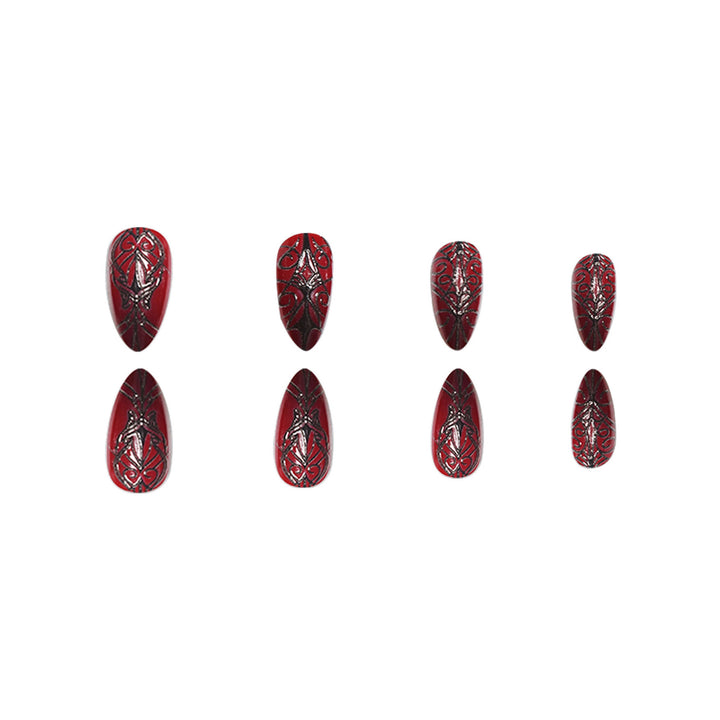 Gothic-Inspired Stiletto Press-On Nail Extensions Kalsten