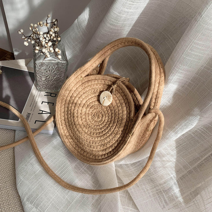 Handmade round bag with elegant design Kalsten