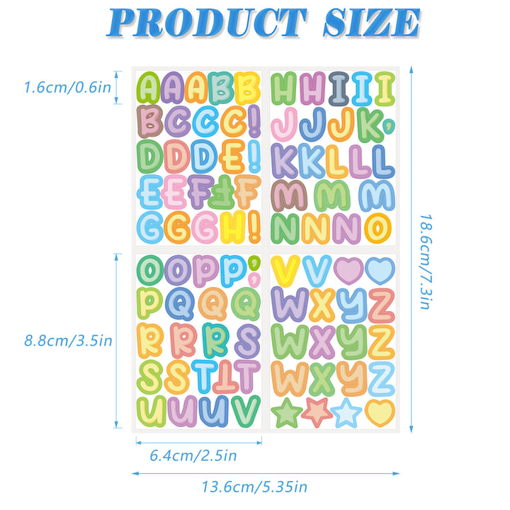 Colorful Alphabet Sticker Set Kalsten