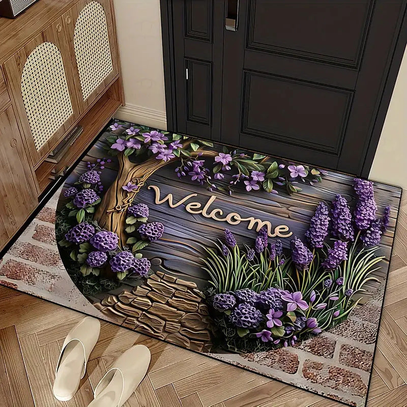 Dragonfly-Themed Decorative Bath Mat