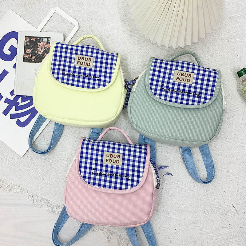 Cute Gingham Pattern Insulated Lunch Bag Kalsten