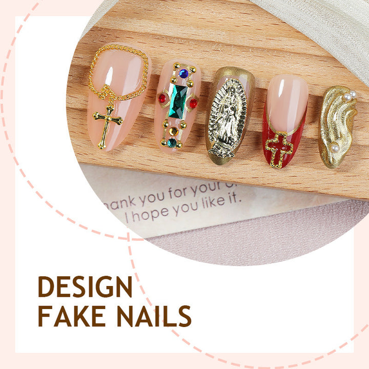 Artificial nail set with luxurious 3D embellishments Kalsten