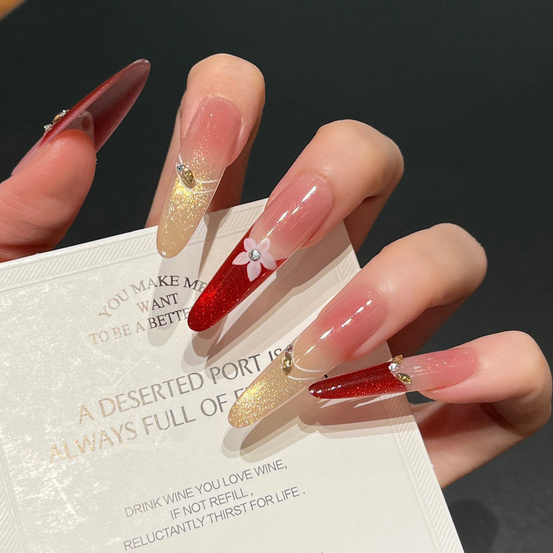 Decorative Long-Stiletto Press-On Nail Art Kalsten