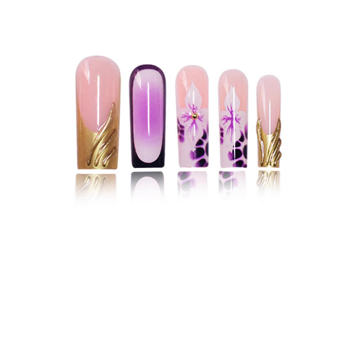 Floral Acrylic Nail Art Extensions Kalsten
