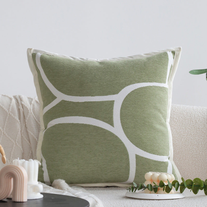 Patterned decorative cushion with textured chenille surface Kalsten