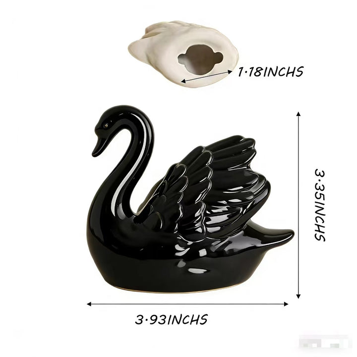 Elegant ceramic swan figure Kalsten
