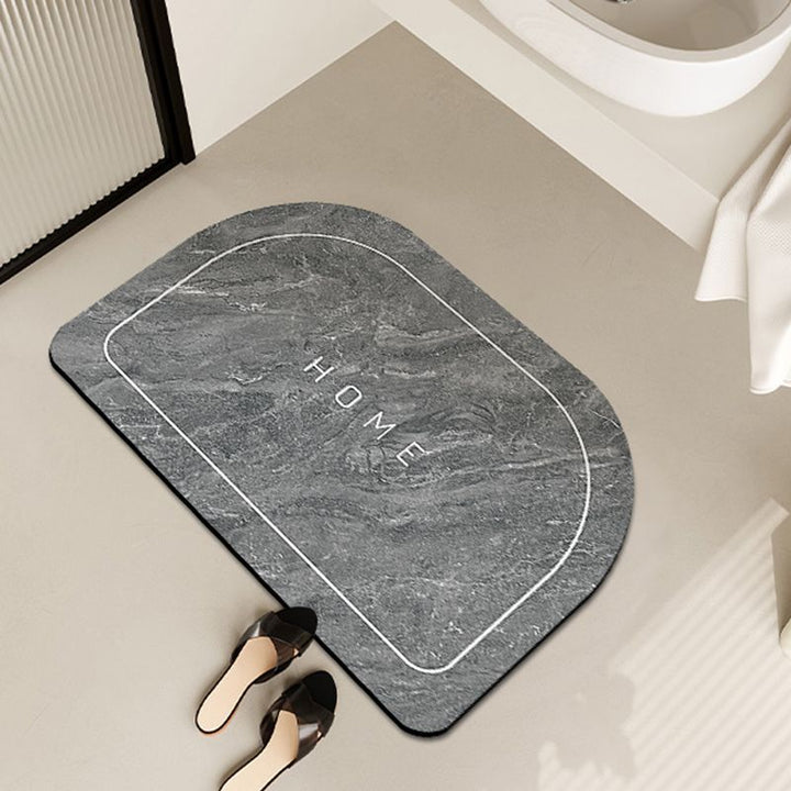 Marble Patterned Bath Mat
