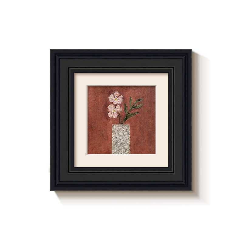 Framed Floral Art Piece