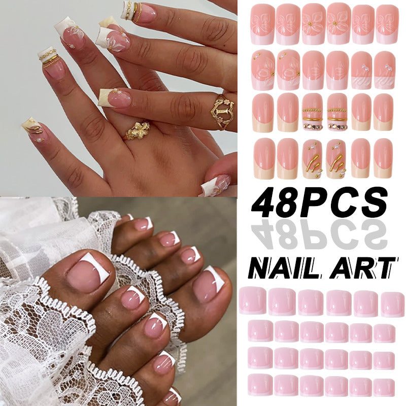 Premium French-Style Press-On Nail Set Kalsten