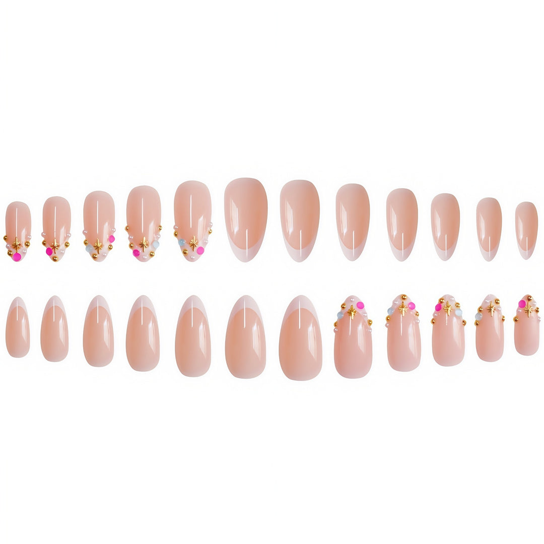 Elegant Gem-Embellished Press-On Nails Kalsten