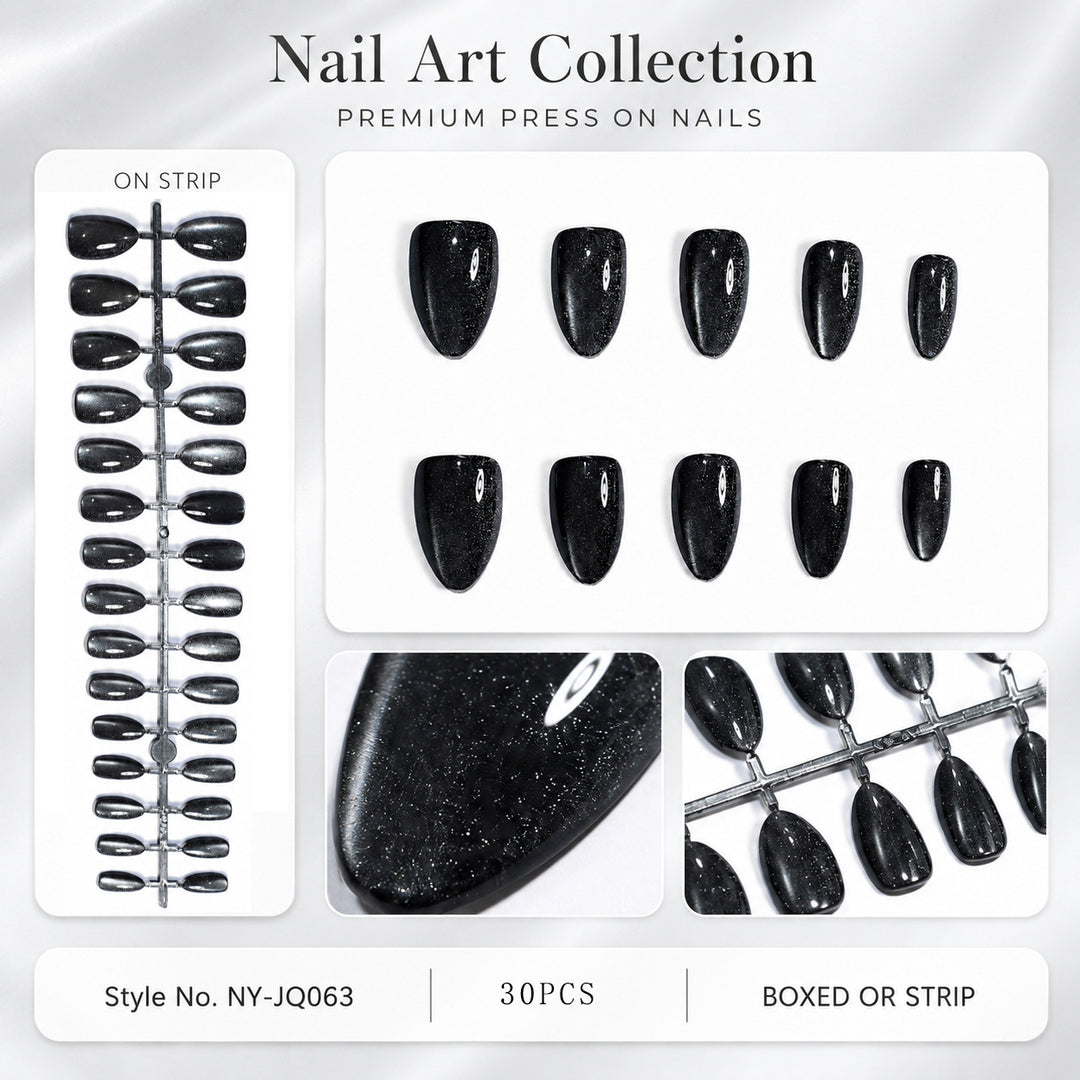 Premium Press-On Nails with Metallic Shine Kalsten