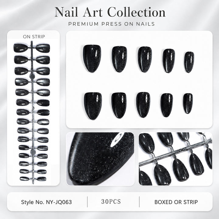 Premium Press-On Nails with Metallic Shine Kalsten
