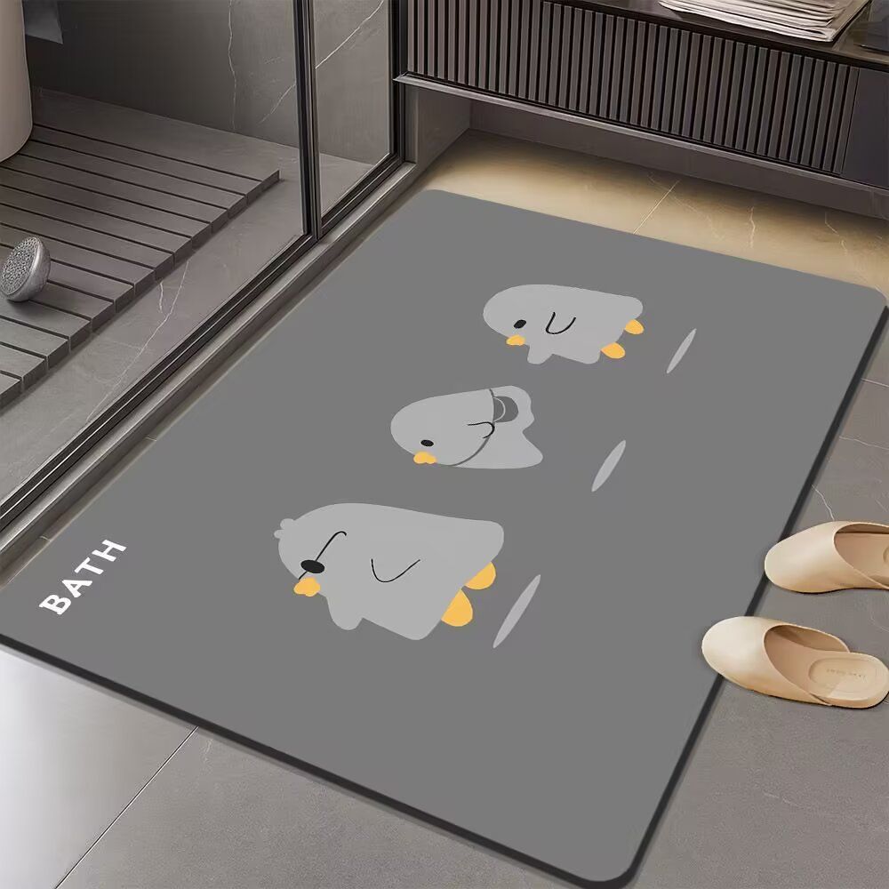 Cartoon Themed Bath Mat for Bathrooms