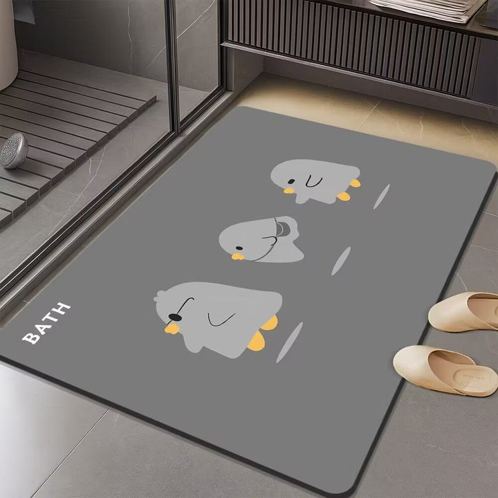 Cartoon Themed Bath Mat for Bathrooms