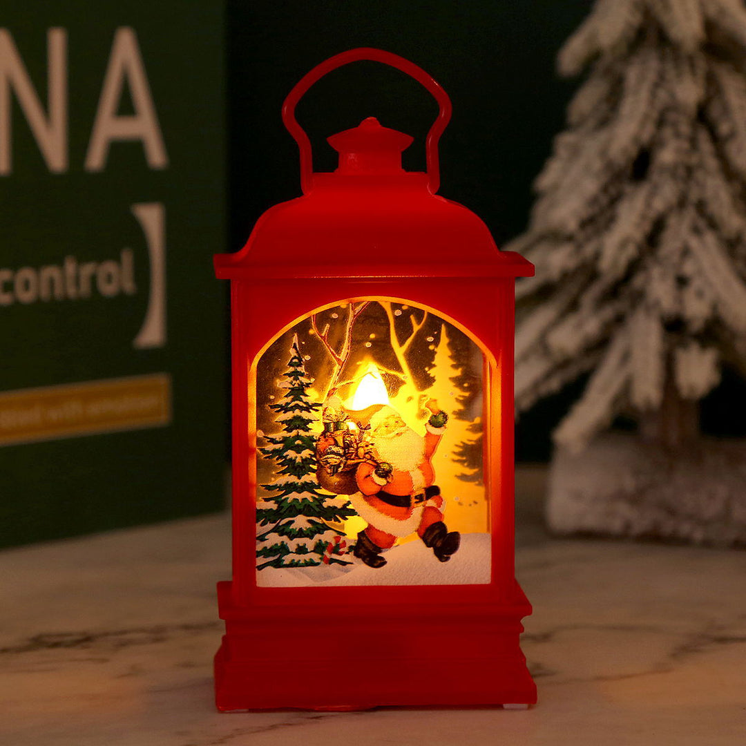 Nostalgic Christmas lantern with Santa motif Kalsten