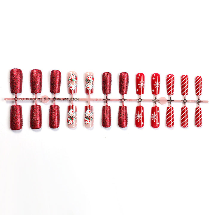 Holiday-Themed Press-On Nail Art Set Kalsten