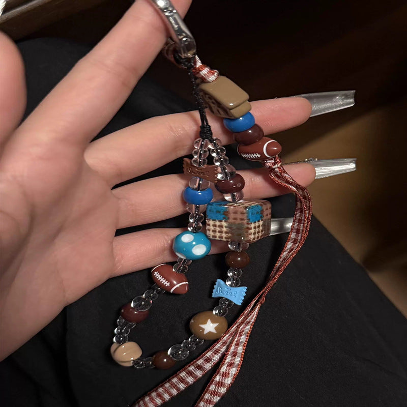 Themed Beaded Keychain Strap Kalsten