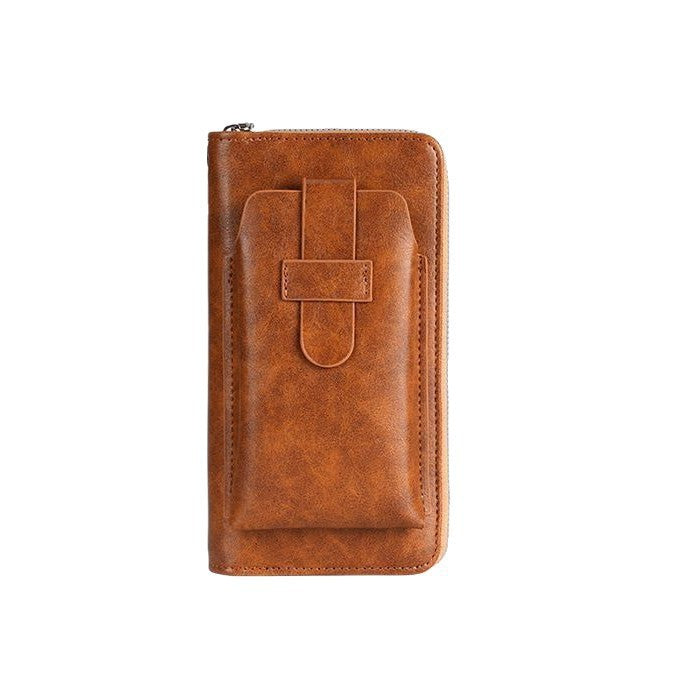 Zippered Leather Travel Wallet with RFID Protection Kalsten