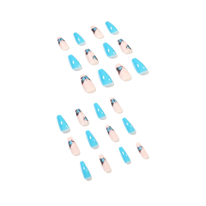 Artful Nail Extensions with Butterfly Motif Kalsten