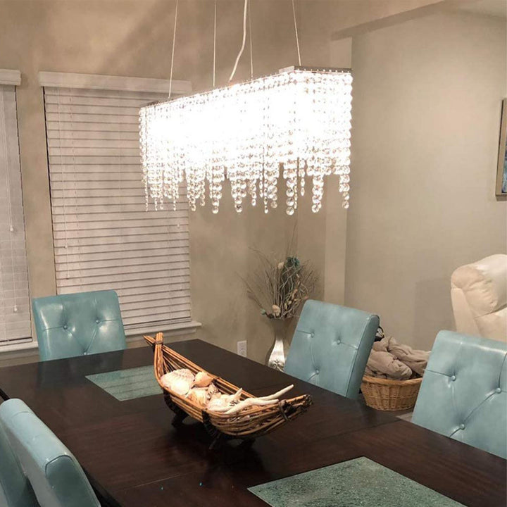 Crystal Beaded Pendant Light Fixture
