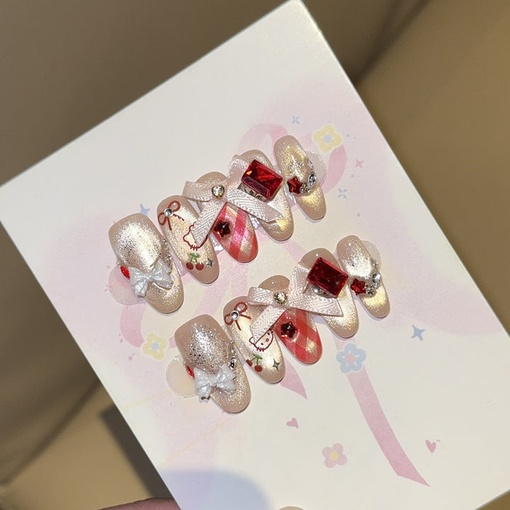 Artificial Nail Set with Playful Character and Detailed Decoration Kalsten