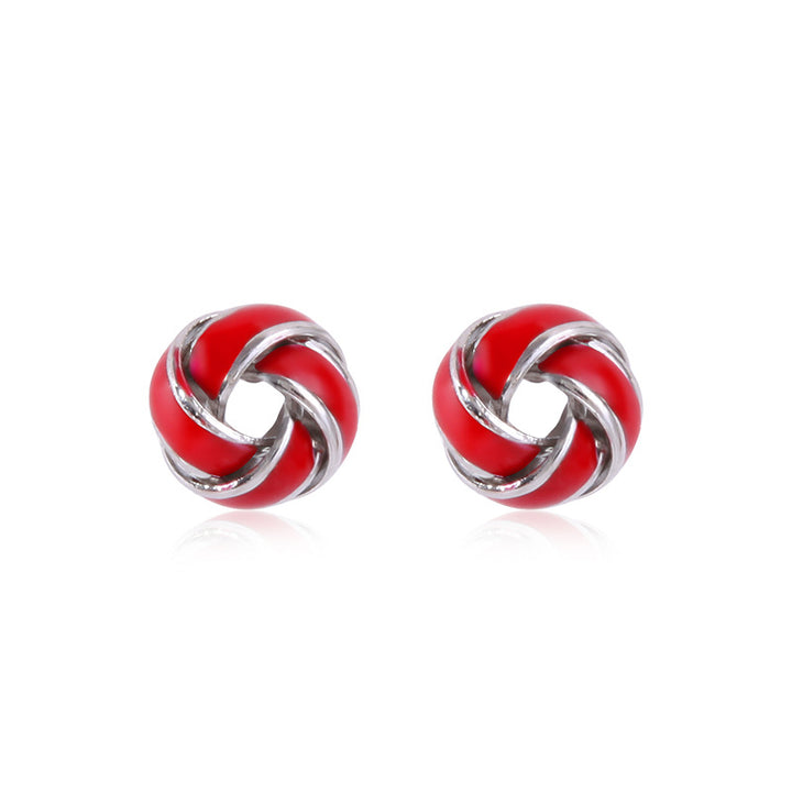 Women's lightweight star earrings with enamel flag design and fishhook Kalsten