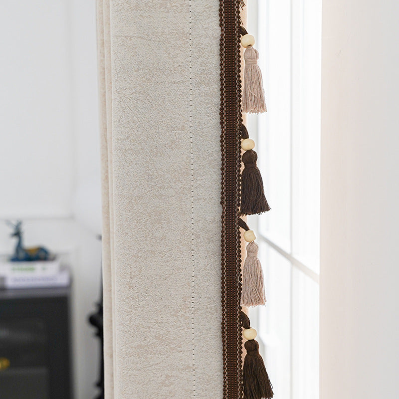 Decorative curtain with tassel trim Kalsten