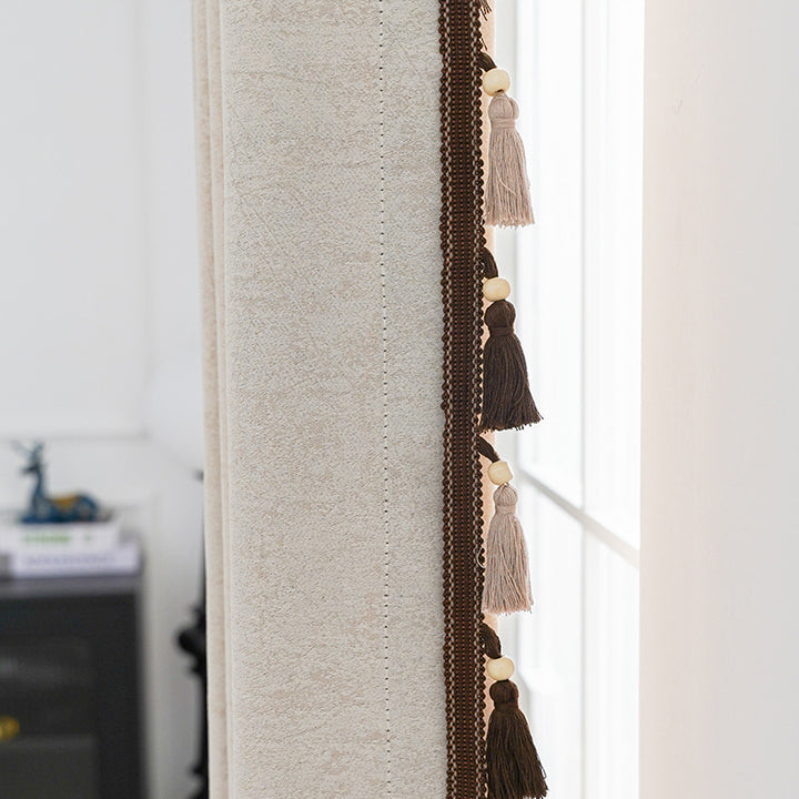 Decorative curtain with tassel trim Kalsten