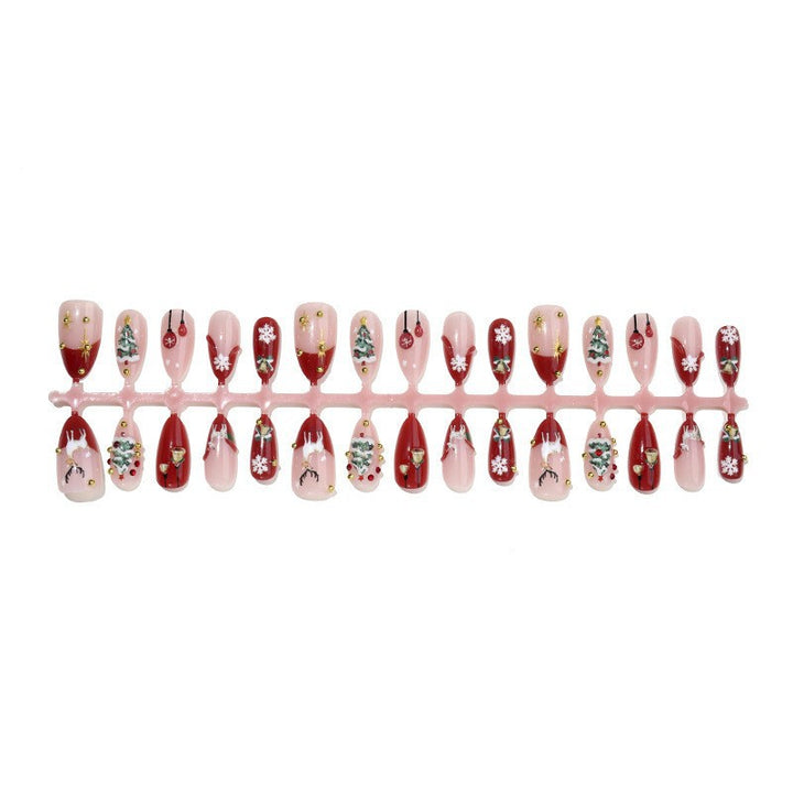 Artificial nail set with festive designs and glitter elements Kalsten