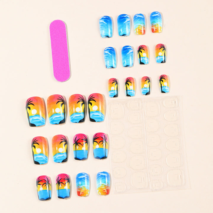 Coastal Sunset Nail Art Kalsten