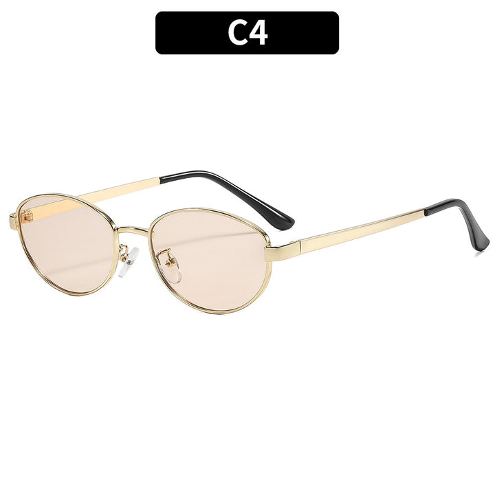 Modern Oval Frame Sunglasses