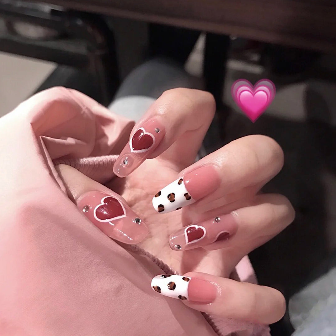 Artistic Nail Art with Heart Design Kalsten
