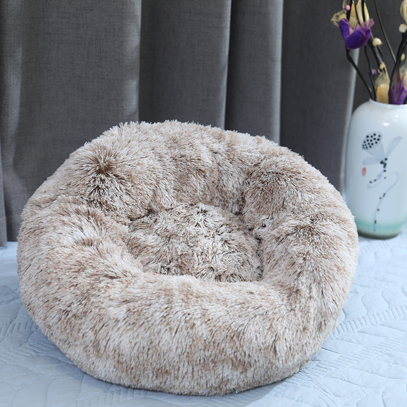 Women Round Plush Pet Bed Kalsten