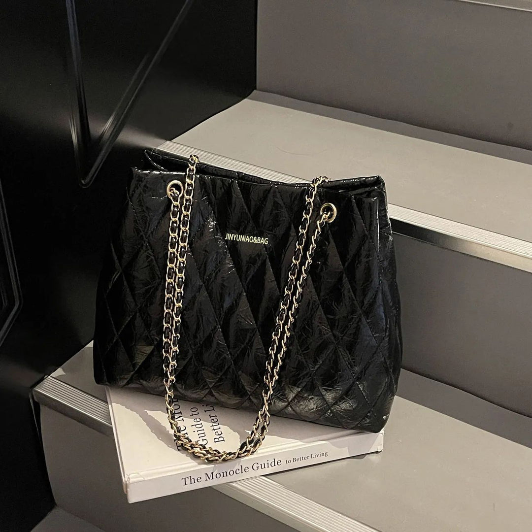 Quilted Chain-Handle Handbag Kalsten
