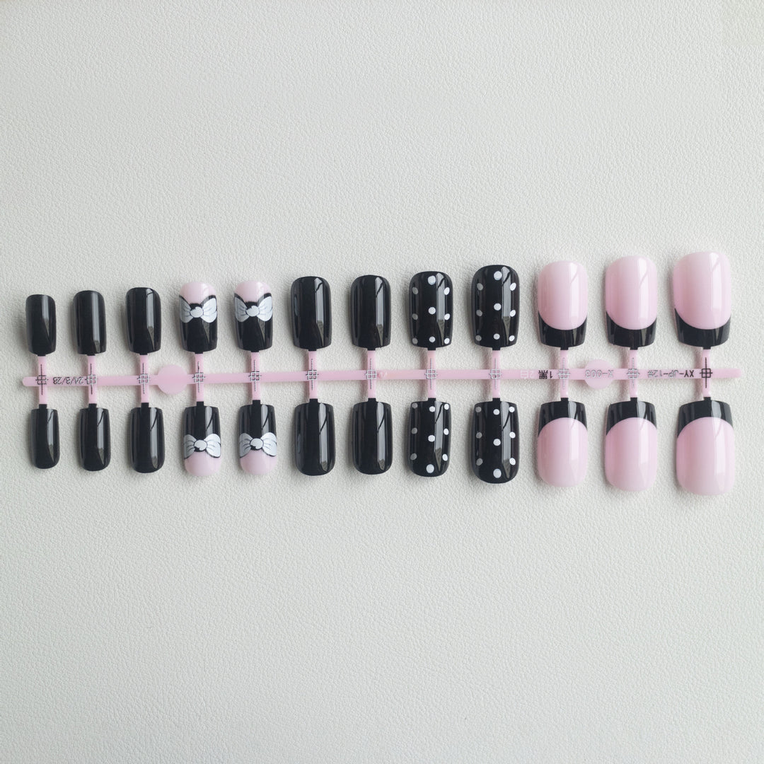 Artistic Polka Dot and Bow Nail Art Kit