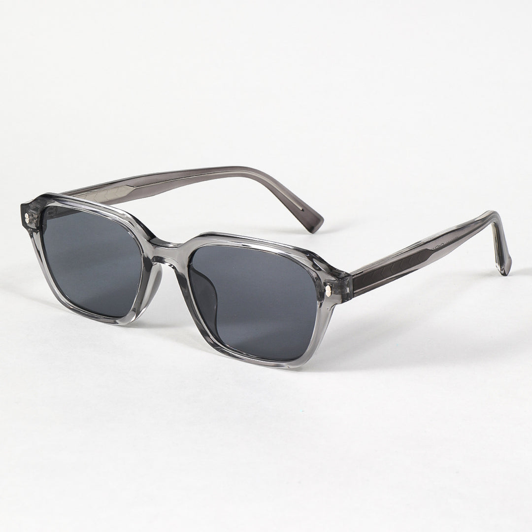 Women's rectangular sunglasses with trendy transparent frame Kalsten