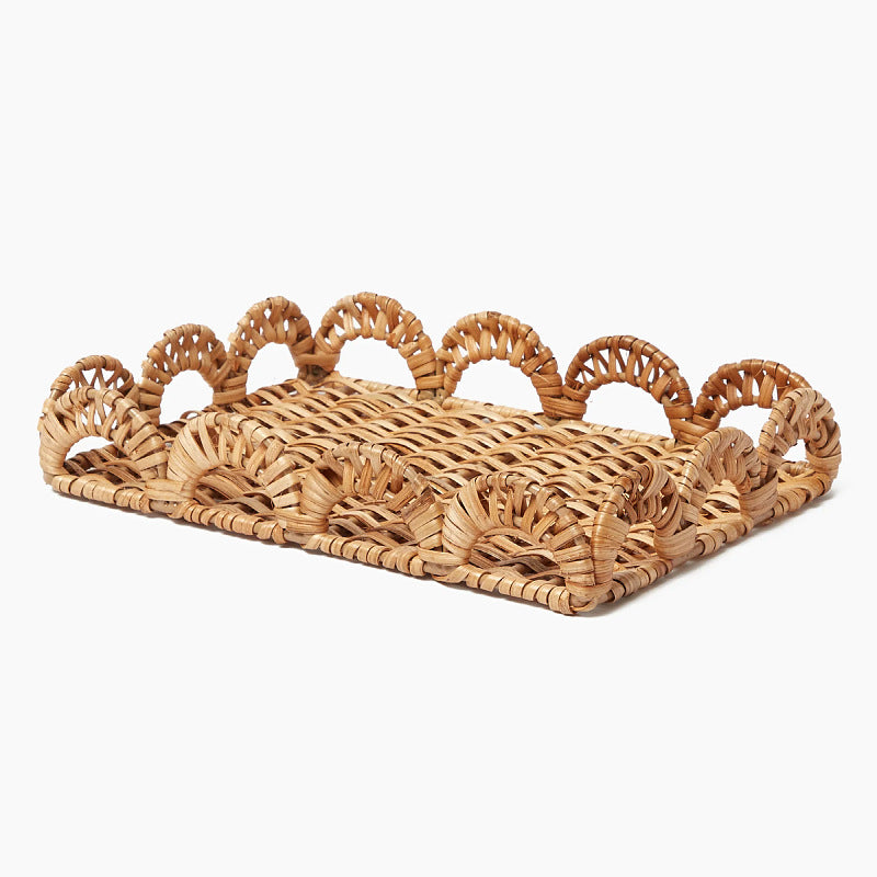 Elegant decoration basket with curved edge Kalsten