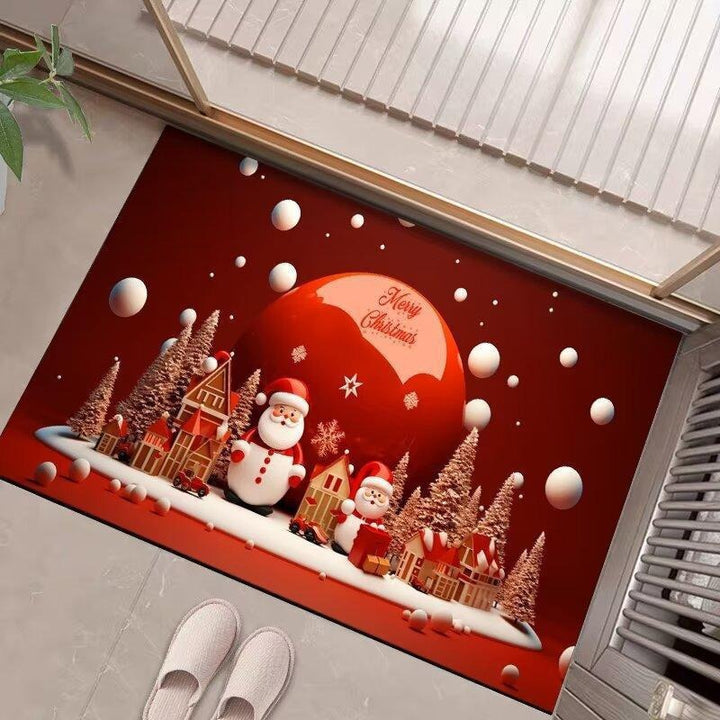Festive Christmas-Themed Entrance Mat