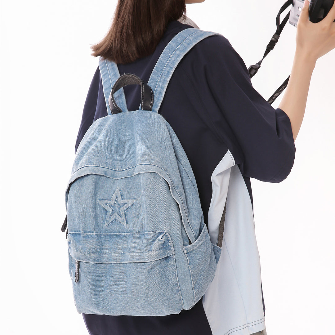 Star-Embellished Casual Backpack Kalsten