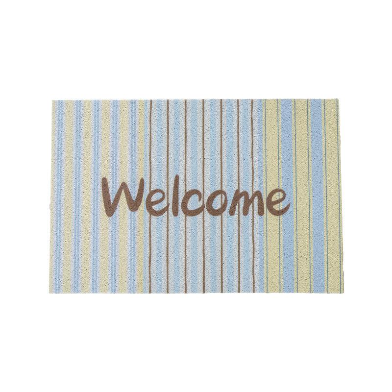 Durable entrance doormat with striped texture and "Welcome" lettering Kalsten