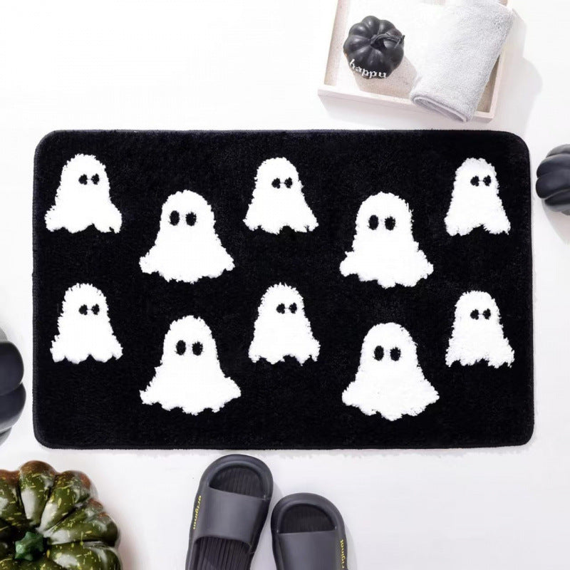 Playful Ghost-Themed Bath Mat