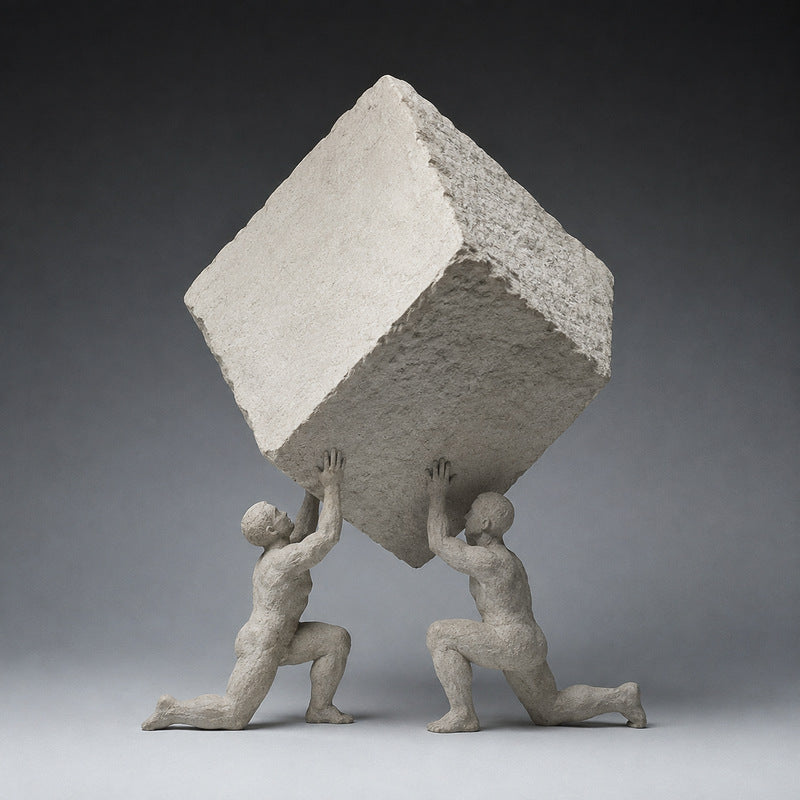 Abstract Human Strength Sculpture