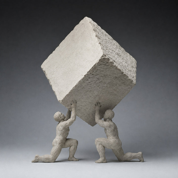 Abstract Human Strength Sculpture