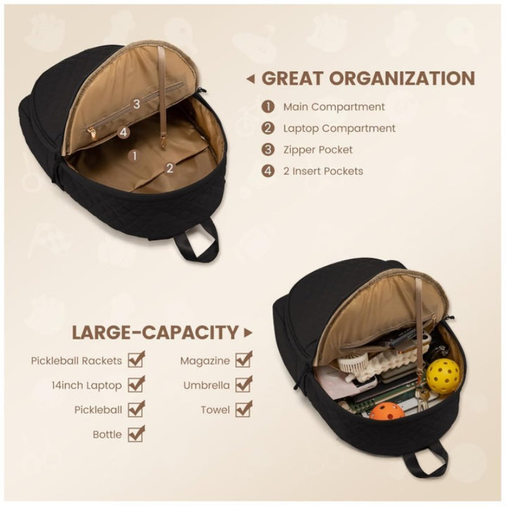 Tennis Backpack with Padded Compartment and Optimal Freedom of Movement Kalsten
