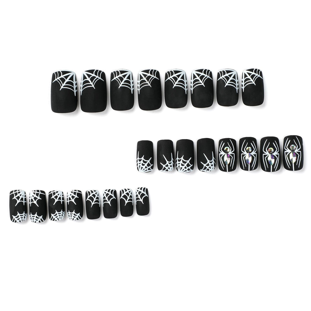 Artful Nail Extensions with Spider and Spider Web Design Kalsten