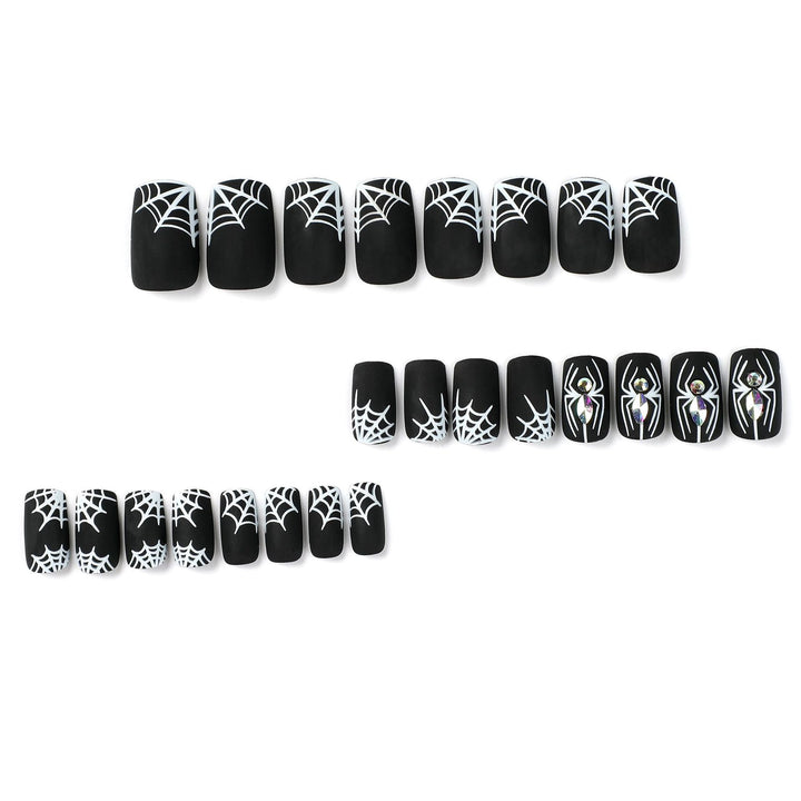 Artful Nail Extensions with Spider and Spider Web Design Kalsten
