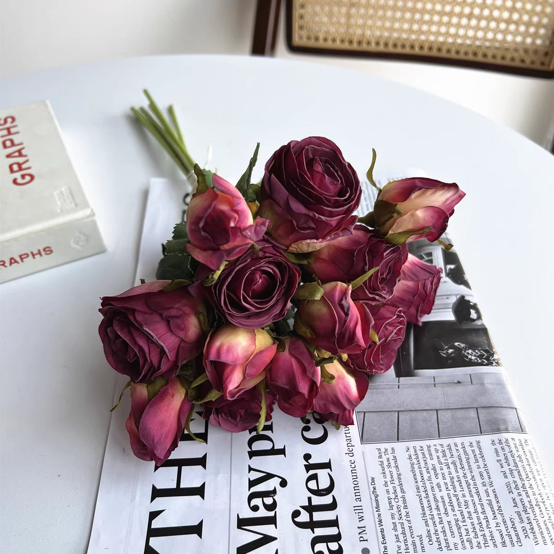 Lifelike Artificial Rose Bouquet