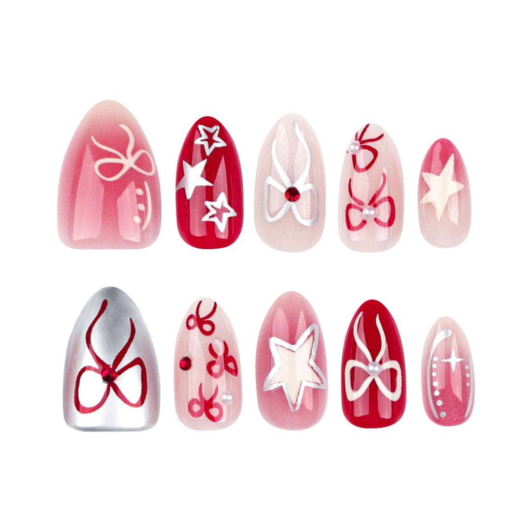 Artistic Nail Extensions with Festive Design Kalsten