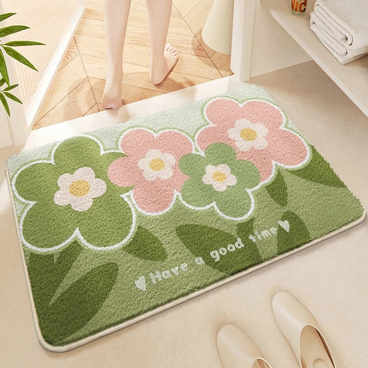 Decorative Floral Bath Mat