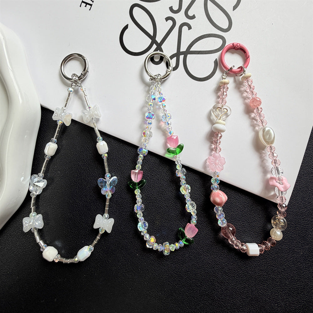 Decorative Beaded Floral Keychain Kalsten